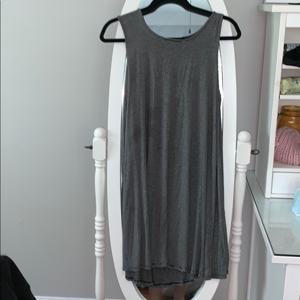 Black and white striped T-Shirt dress, sleeveless